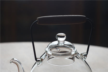 Glass Kettle with Oak Handle by PROSE Tabletop
