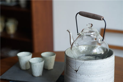 Glass Kettle with Oak Handle by PROSE Tabletop
