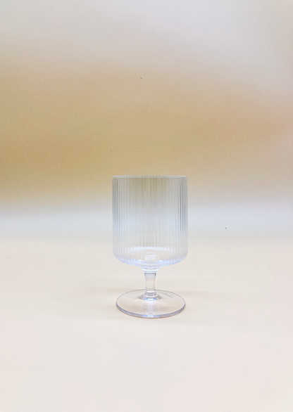 Vintage Style Ripple Goblet  by PROSE Tabletop