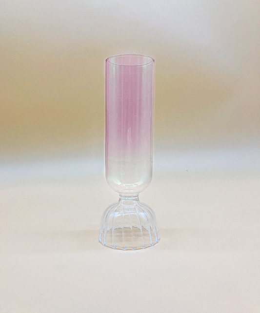 Handblown Pink Champagne Glass by PROSE Tabletop