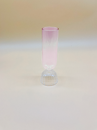 Handblown Pink Champagne Glass by PROSE Tabletop