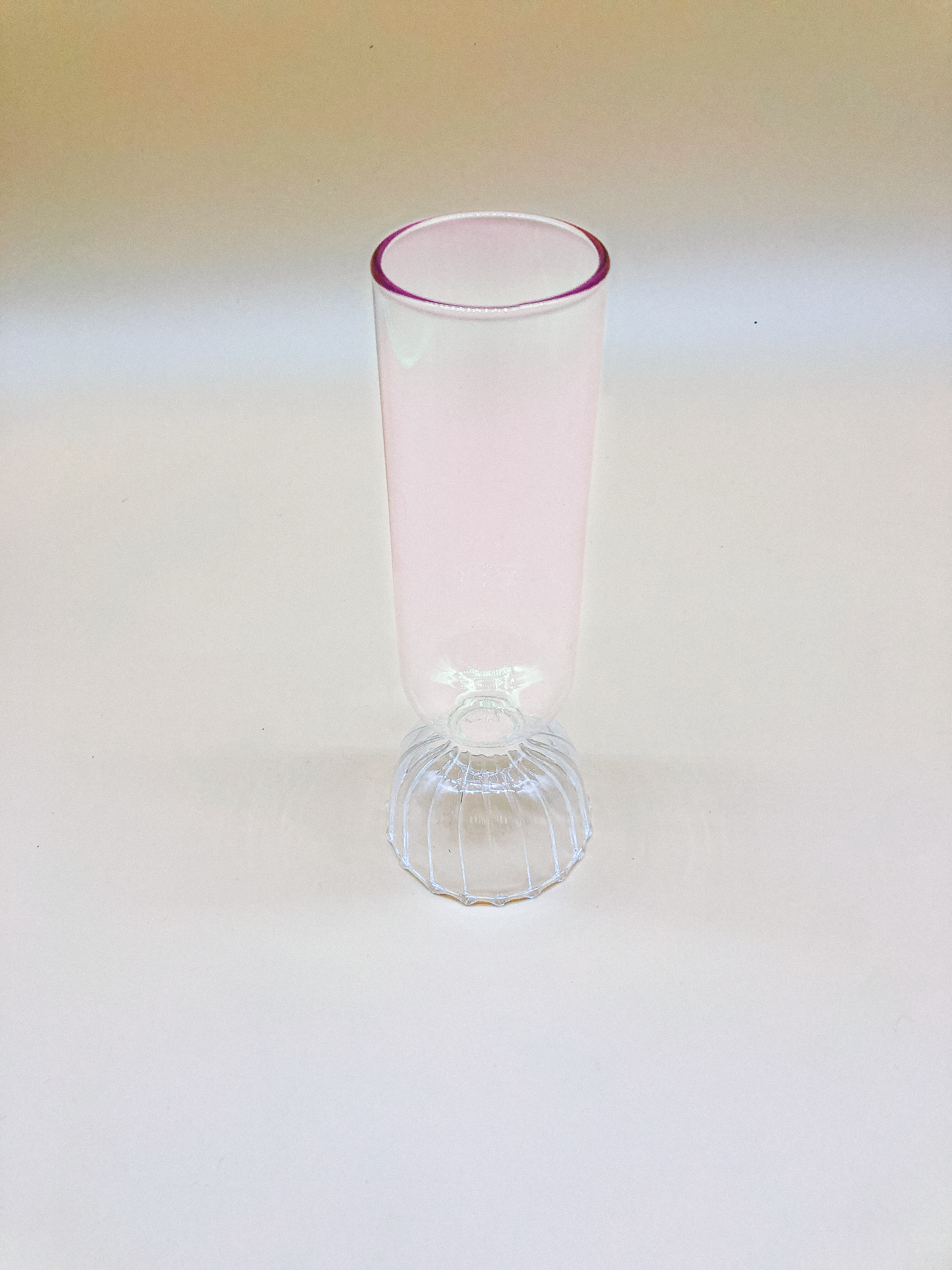 Handblown Pink Champagne Glass by PROSE Tabletop