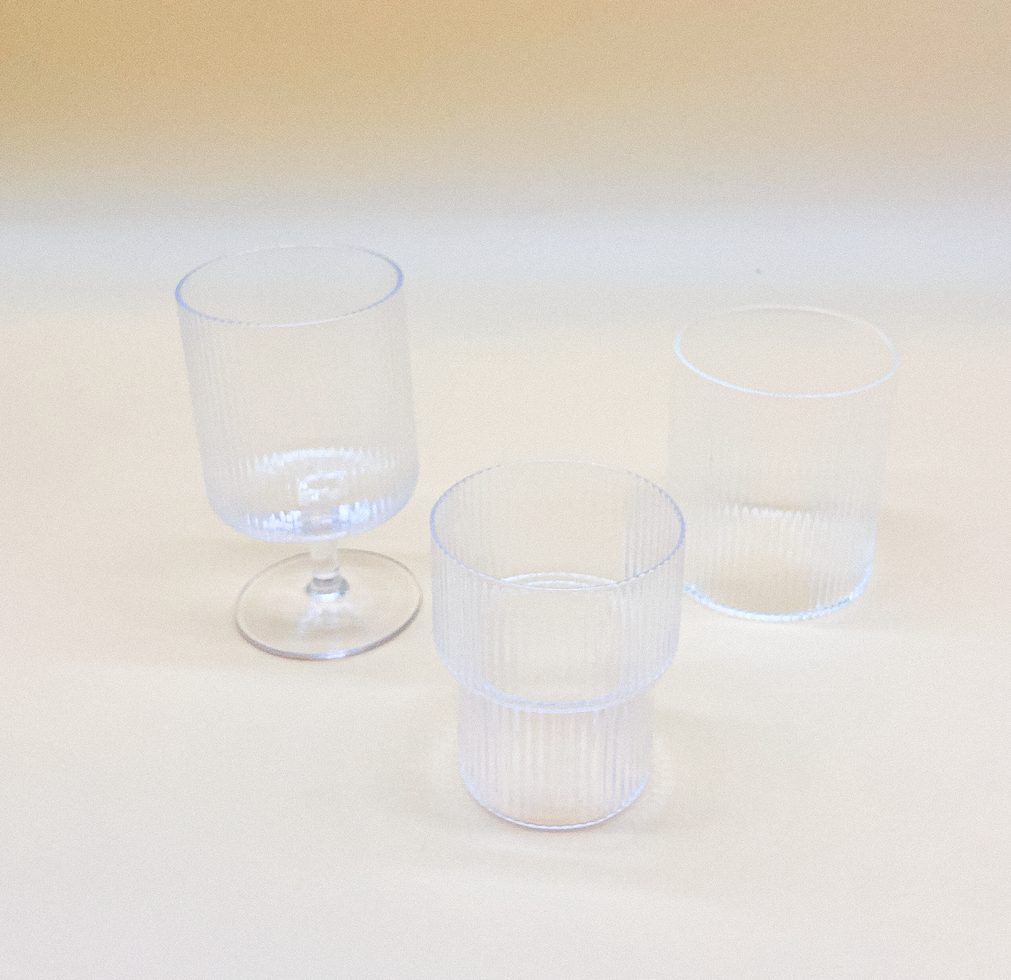 Vintage Style Ripple Water Glass by PROSE Tabletop