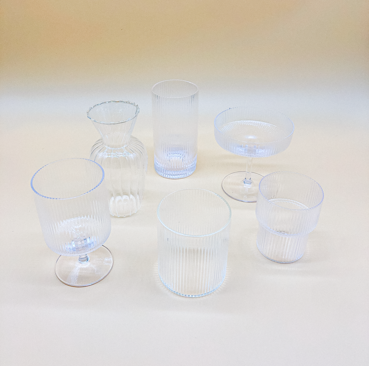 Vintage Style Ripple Water Glass by PROSE Tabletop