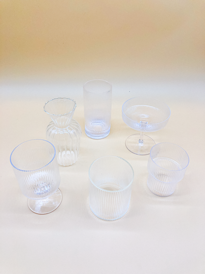 Vintage Style Ripple Water Glass by PROSE Tabletop