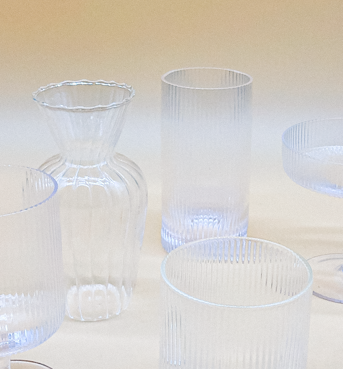 Vintage Style Ripple Water Glass by PROSE Tabletop