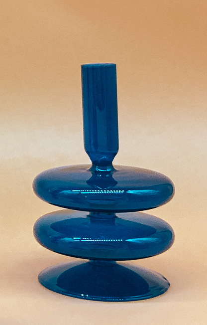 Double Decker Candle Holder in Ultramarine by PROSE Décor