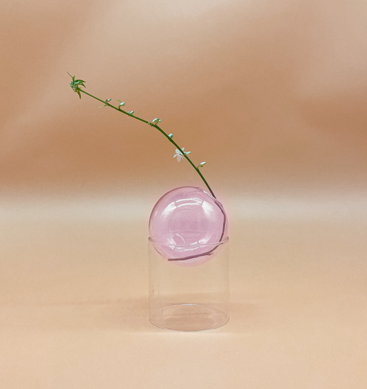 Fishbowl Mini Vase in Rosé by PROSE Botanical