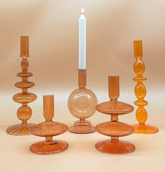 Balloon Candle Holder in Amber by PROSE Décor