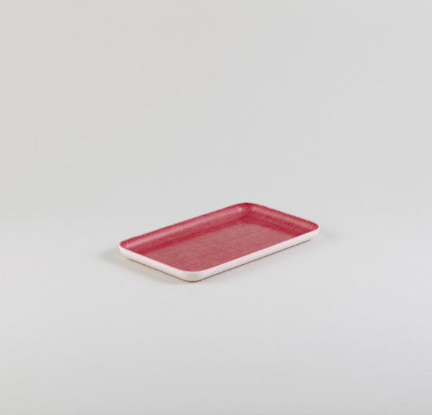 Red Rectangle Linen Tray