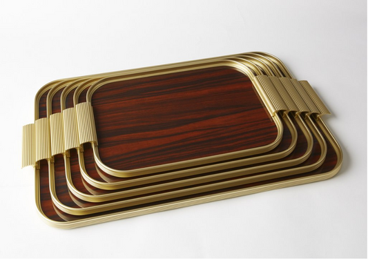 S14 Ribbed Gold Tray - Small - Emporium of the Modern Man
 - 1
