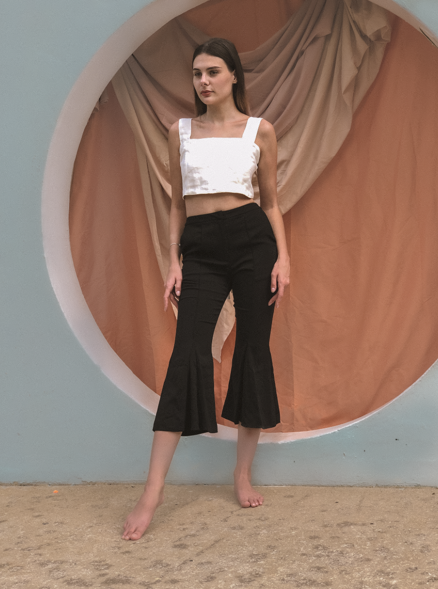 Cropped Flare Pants by Ultramarine
