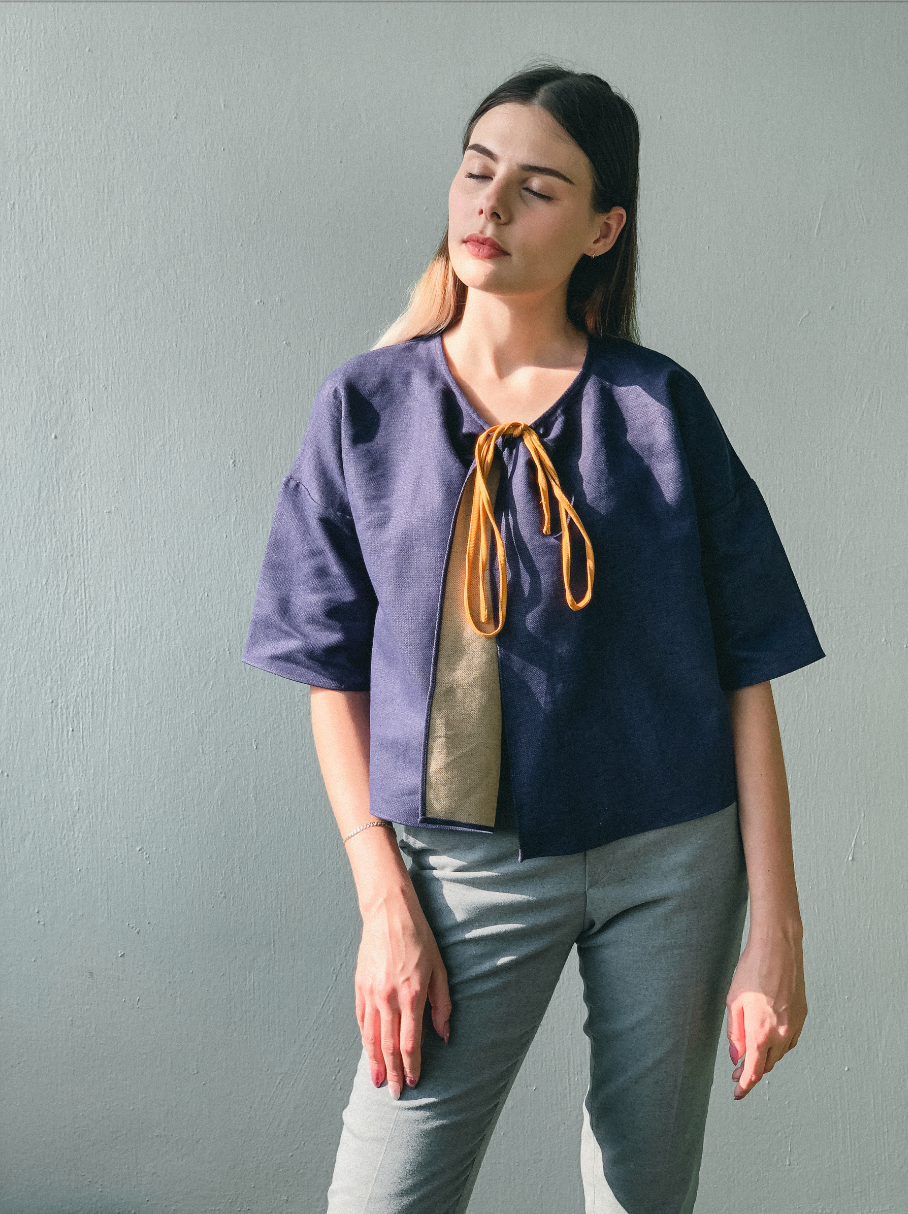 Kimono Denim Jacket by Ultramarine Studio