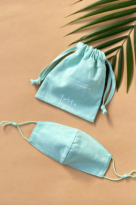 Mint Reusable Face Mask & Bag by YOTTO V.2