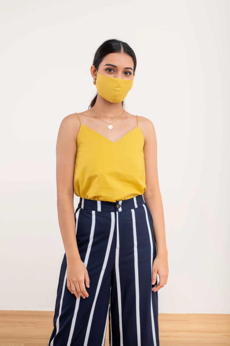 Yellow Reusable Face Mask & Bag by YOTTO V.2