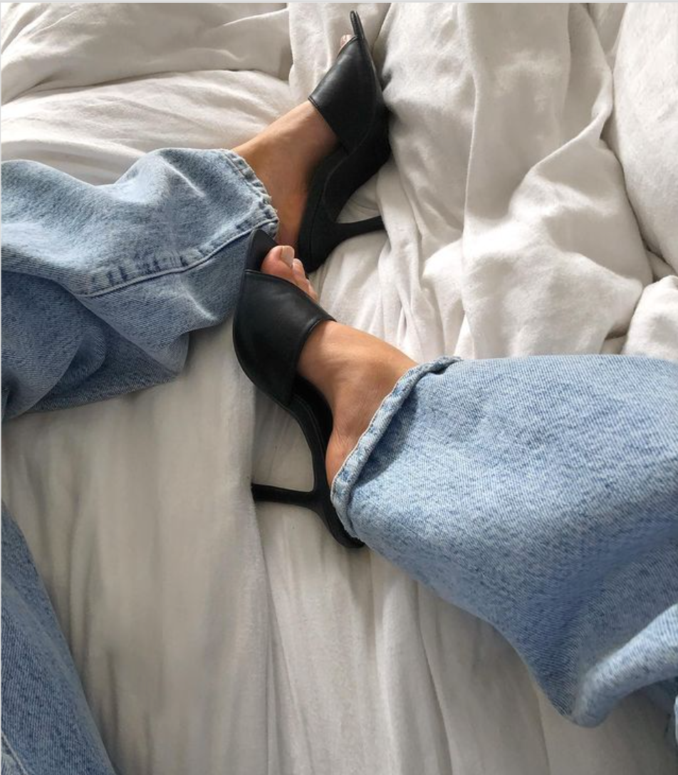 Square Toe Mules  by Veronique