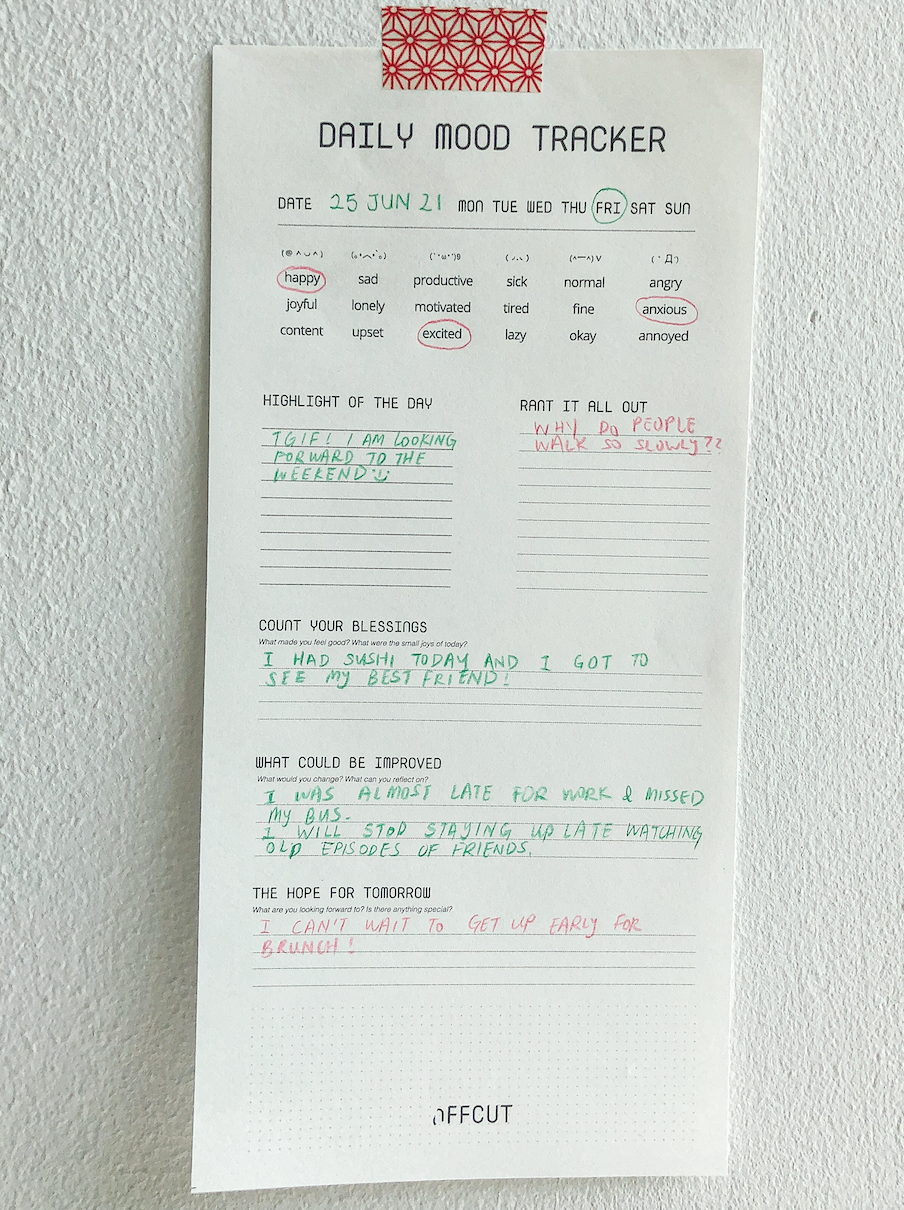 Daily Mood Tracker Notepad by OFFCUT