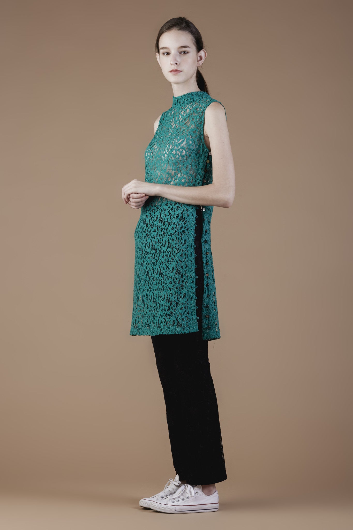 Lace Oriental Shift Dress #03D