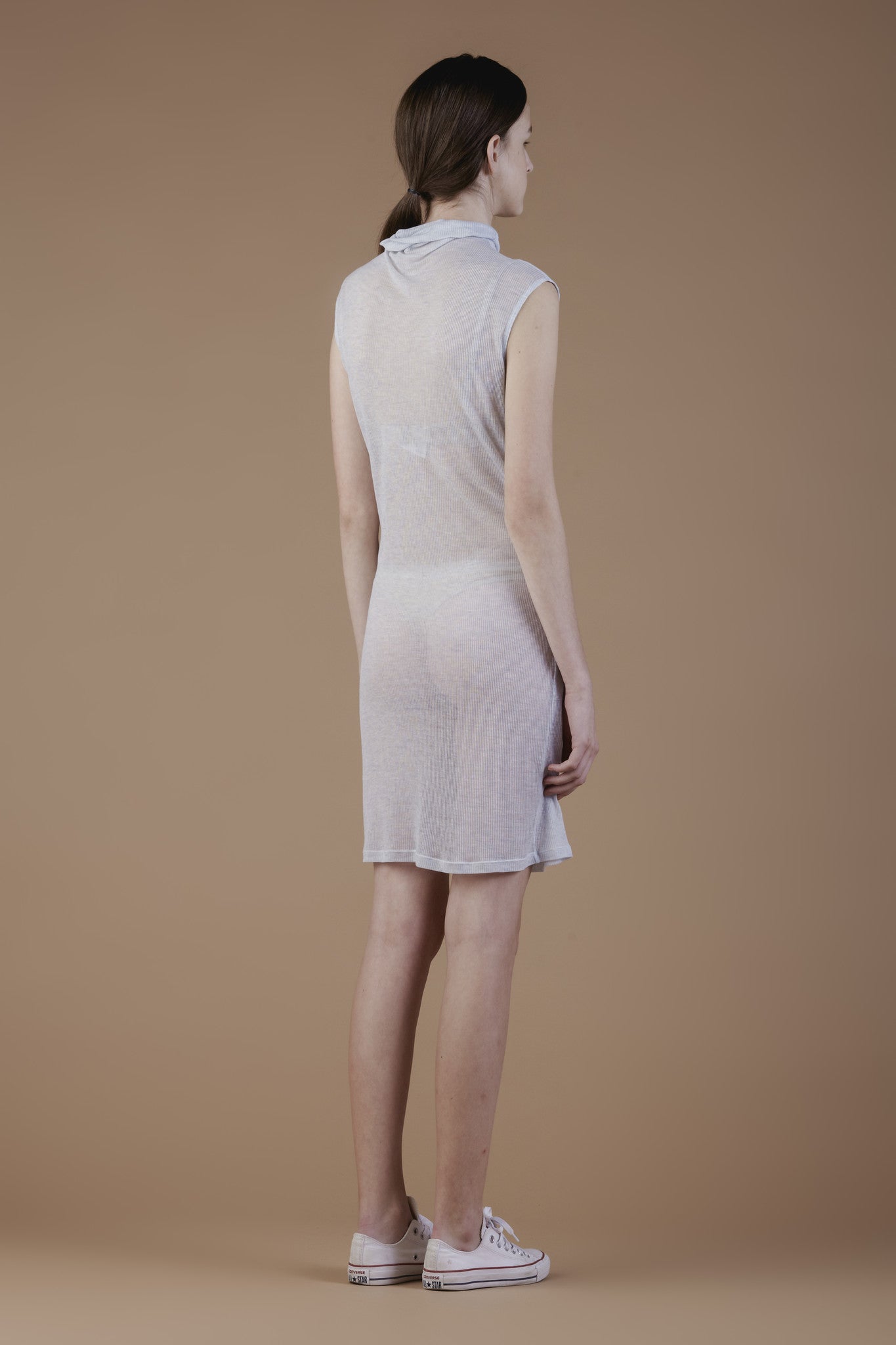 Sheer Ribbed Jersey Turtleneck dress #50 - Emporium of the Modern Man
 - 3