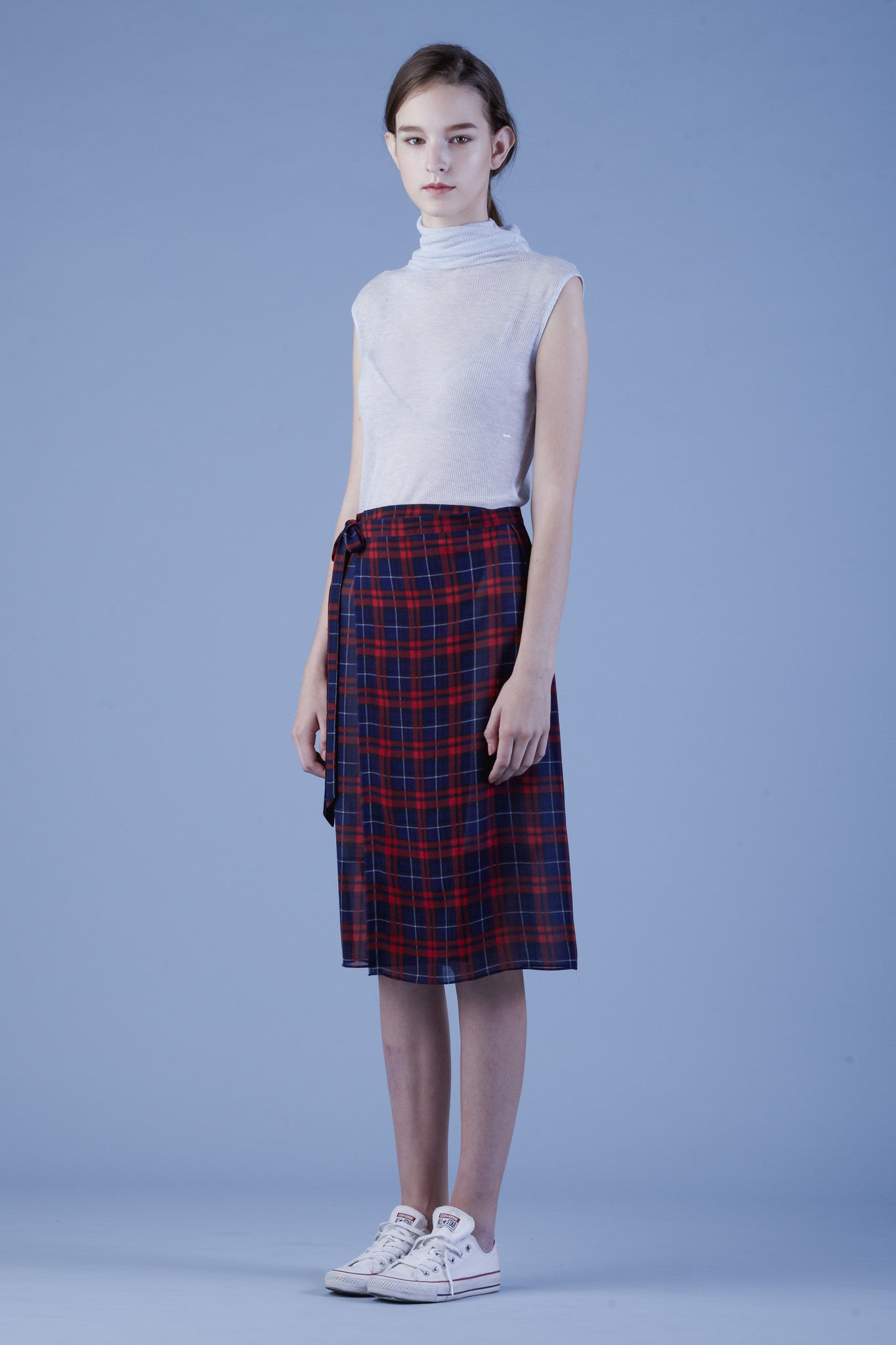 Tartan Chiffon Wrap Apron Skirt #15A - Emporium of the Modern Man
 - 2