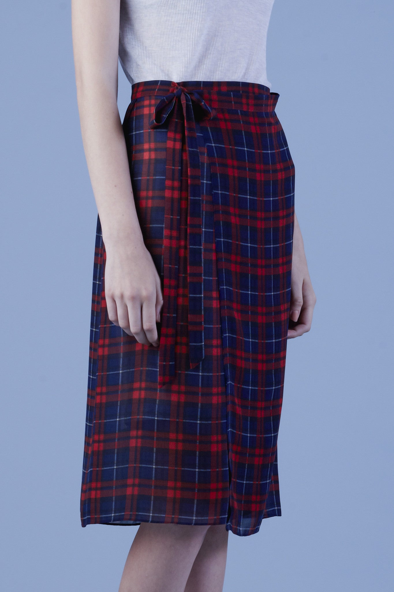 Tartan Chiffon Wrap Apron Skirt #15A - Emporium of the Modern Man
 - 5