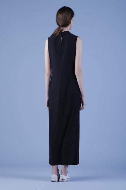 Jersey Mock Turtleneck Maxi Dress #03b - Emporium of the Modern Man
 - 4