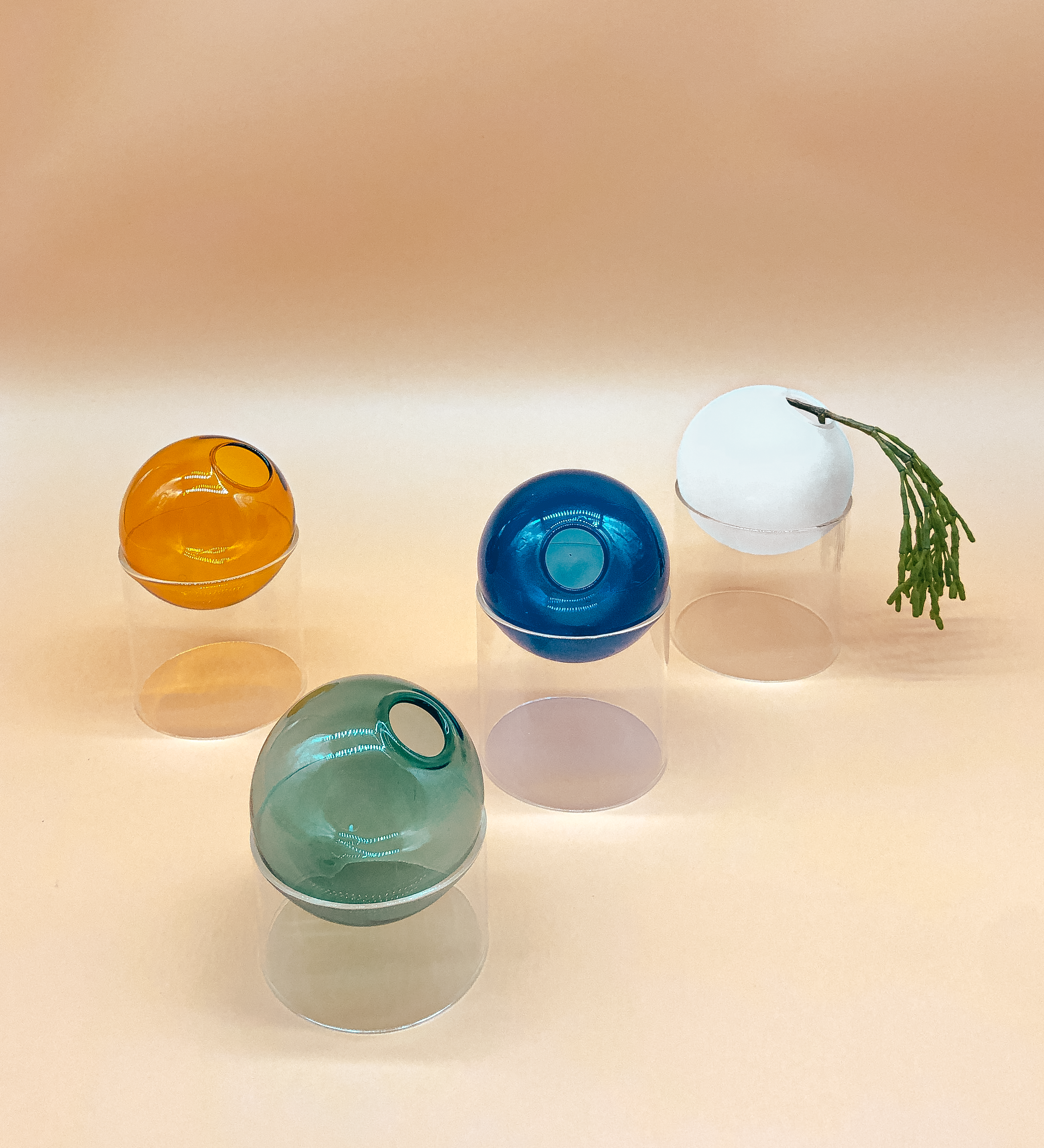 Fishbowl Mini Vase in Tangerine by PROSE Botanical