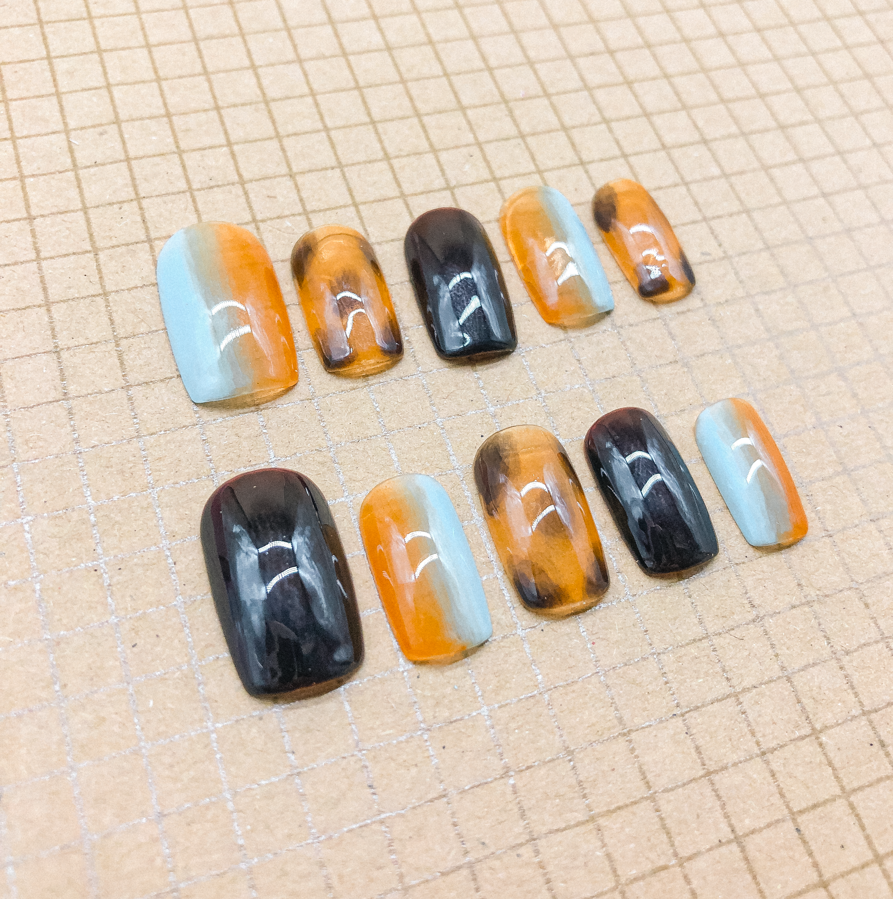 Summer Skin Press On Nails (Custom) by Veronique