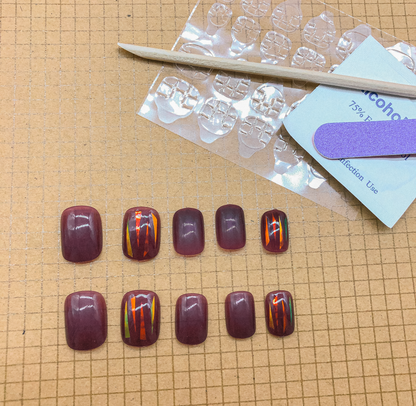 Deep Purple Press On Nails (Custom) by Veronique