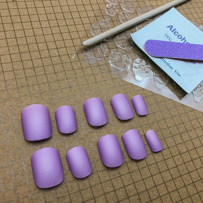 Matte Lilac Press On Nails (Custom) by Veronique