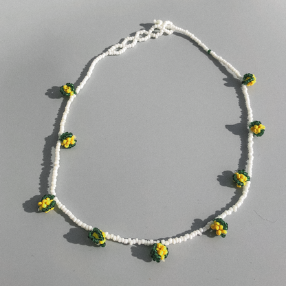 Kumquat Beaded Necklace by Veronique