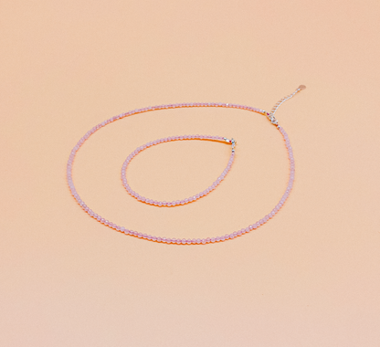 Rose Quartz Jewelry Set by Veronique