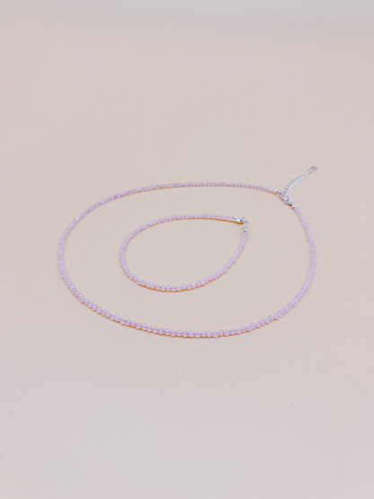 Rose Quartz Jewelry Set by Veronique