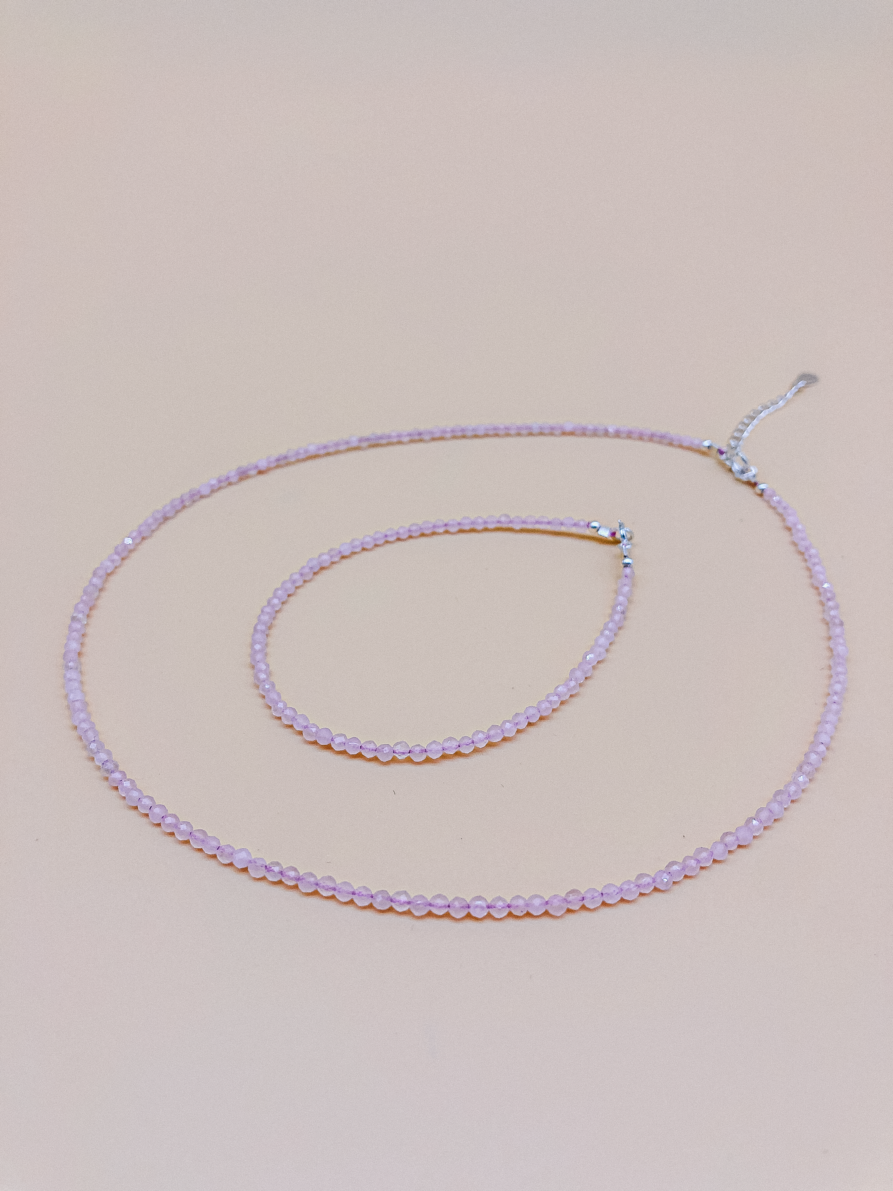 Rose Quartz Jewelry Set by Veronique