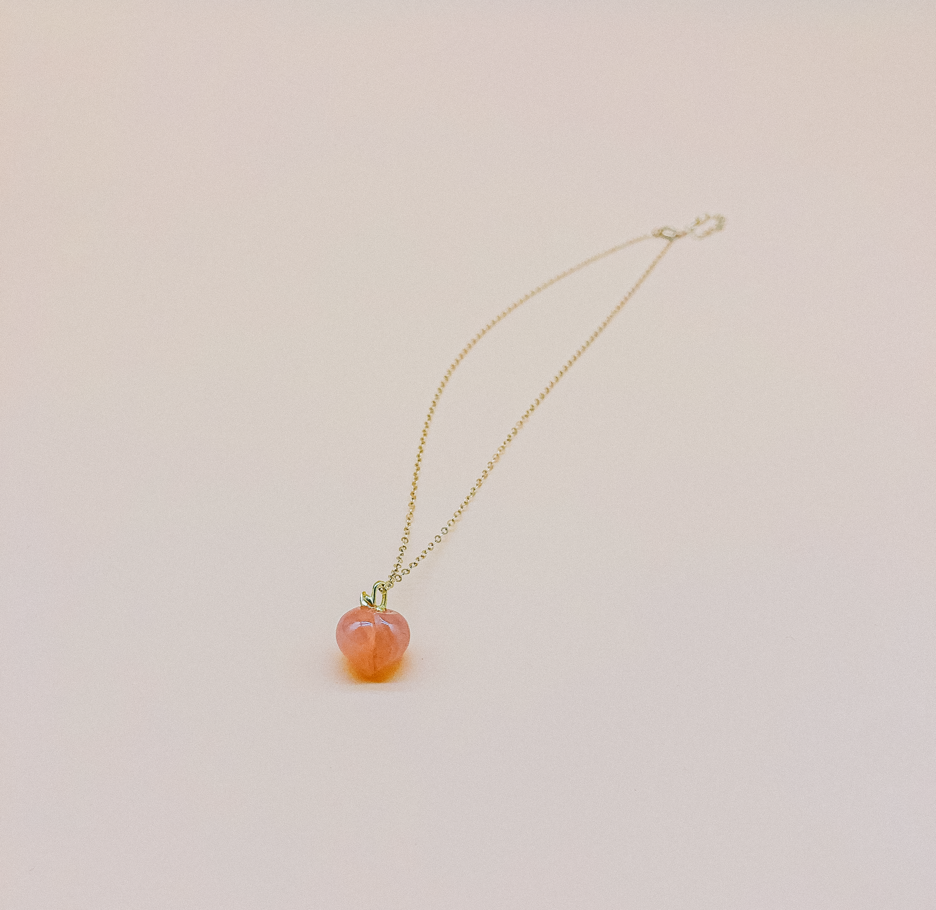 Peach Quartz Necklace by Veronique