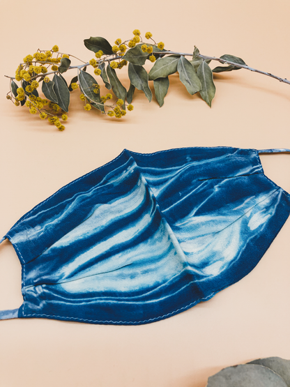 Tie Dye Reusable Face Mask in Indigo by Veronique