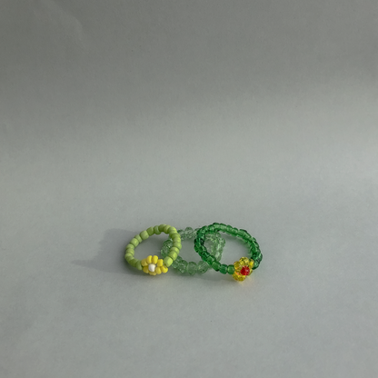 90s Beaded Rings by Veronique