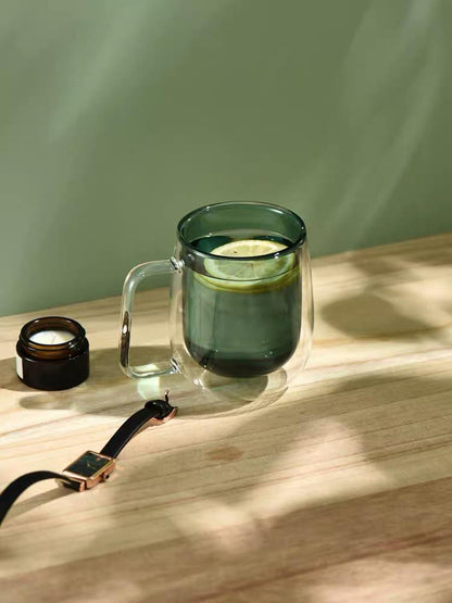 Insulated Curve Glass Mug by PROSE Tabletop