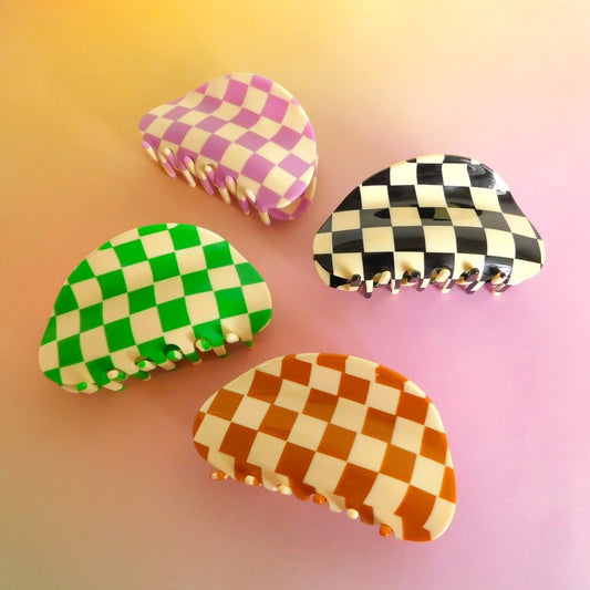 Chessboard Hair Claws  by Veronique