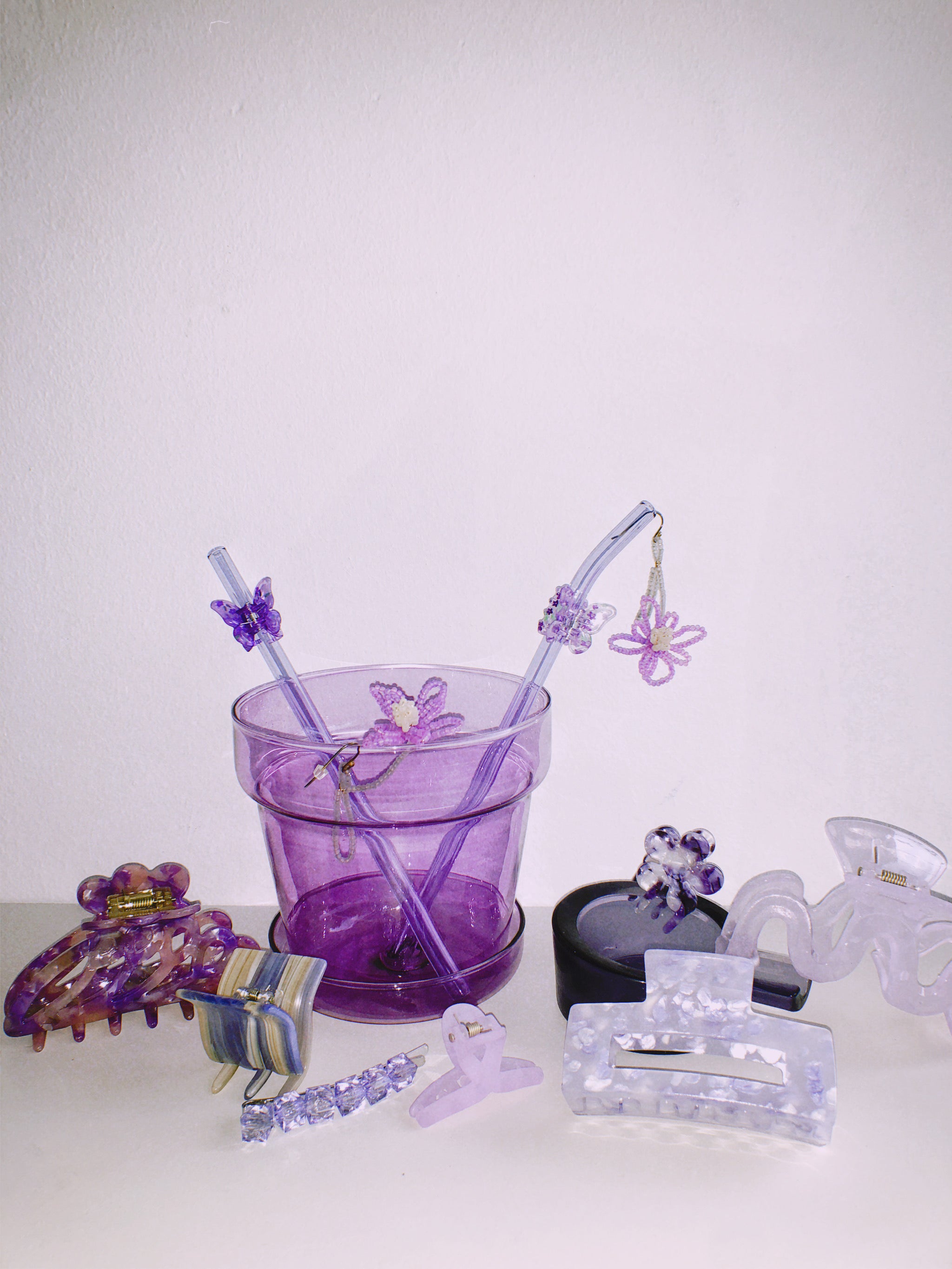 Butterfly Mini Clips in Purple by Veronique