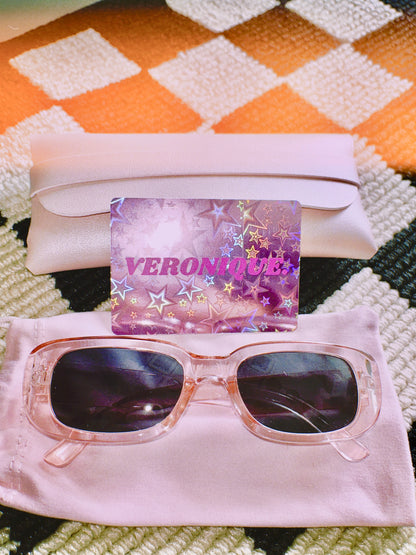 90s Rosé Acetate Sunglasses by Veronique