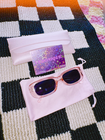 90s Rosé Acetate Sunglasses by Veronique