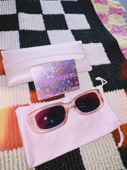 90s Rosé Acetate Sunglasses by Veronique