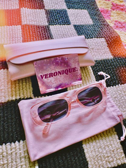 90s Rosé Acetate Sunglasses by Veronique