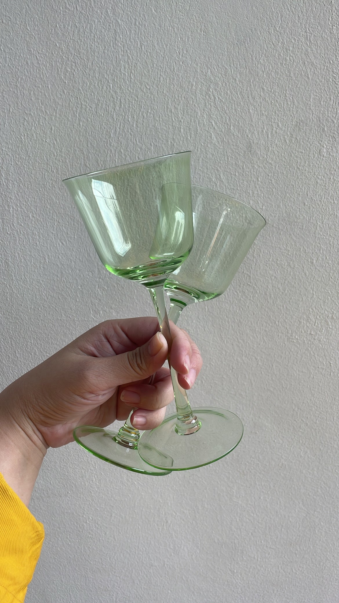 Grace Green Champagne Flute by PROSE Tabletop