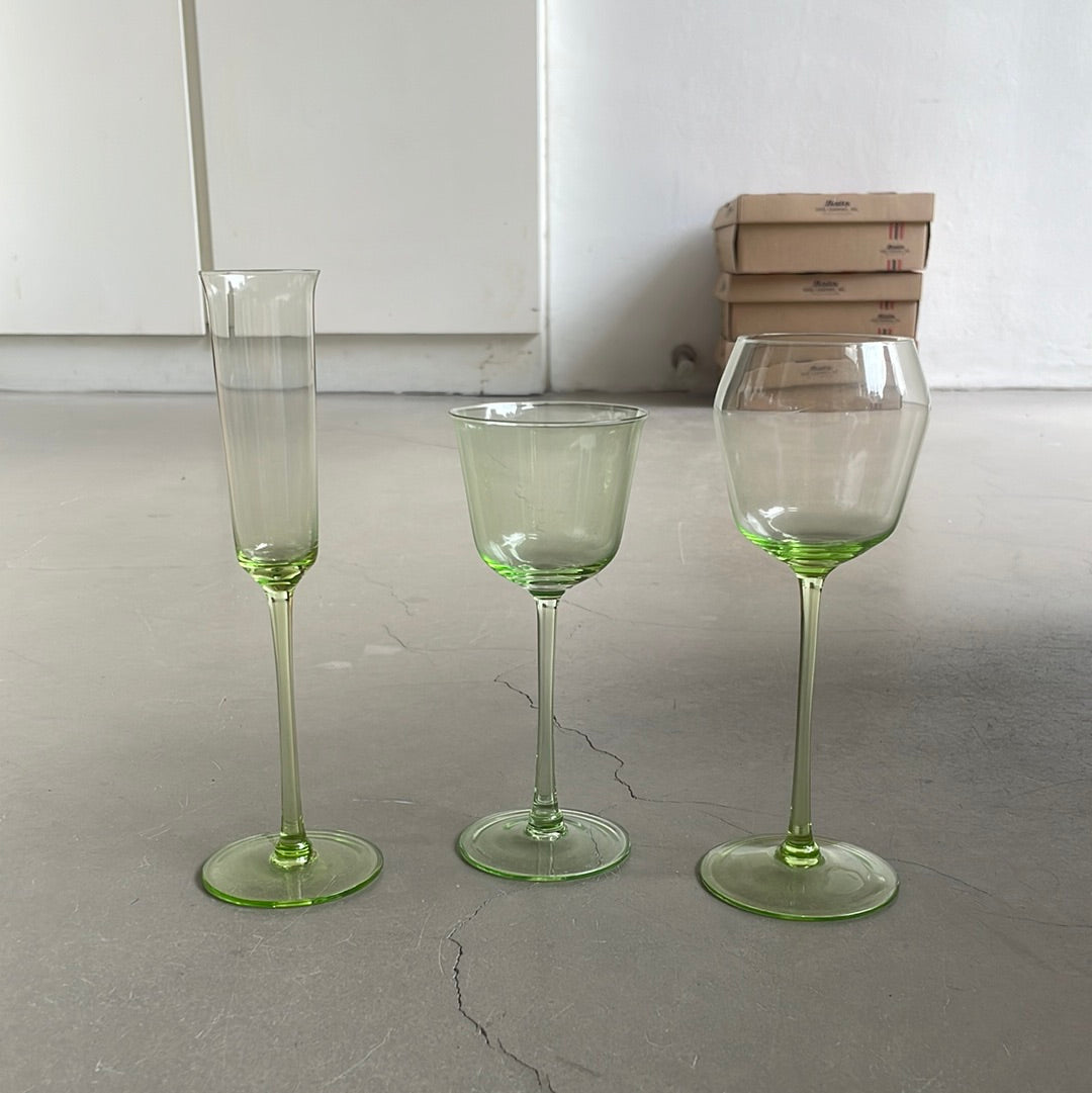 Grace Green Champagne Flute by PROSE Tabletop