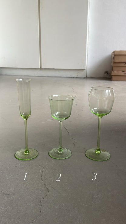 Grace Green Champagne Flute by PROSE Tabletop