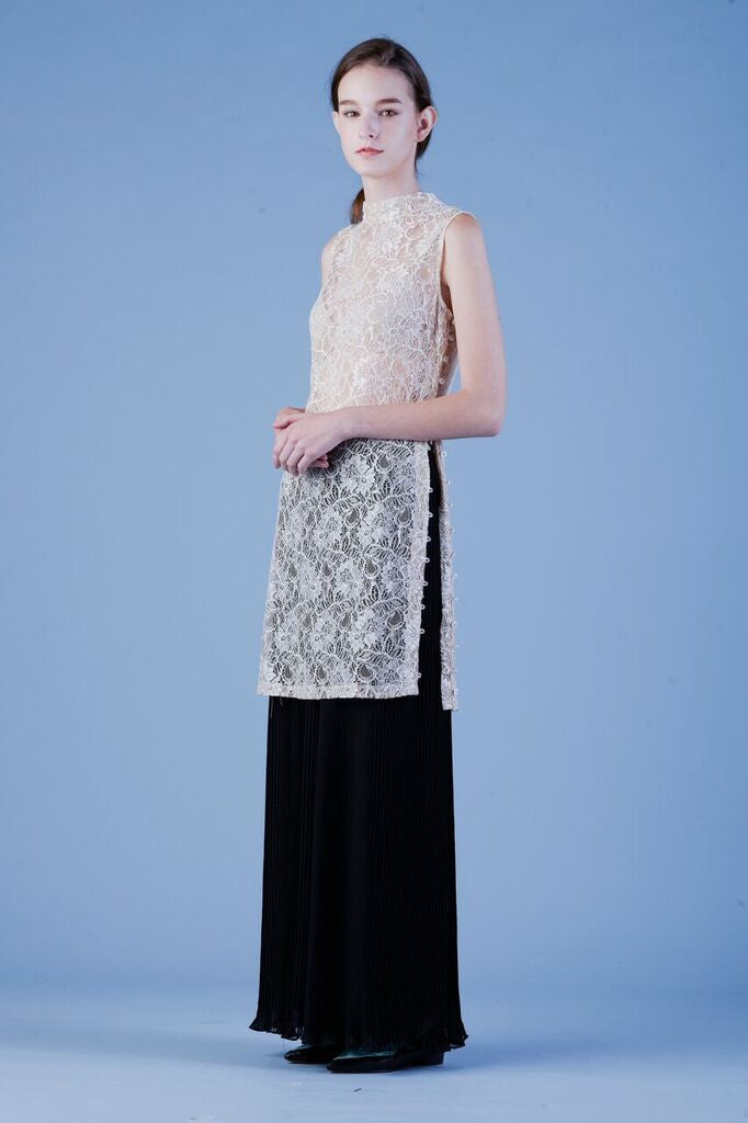 Lace Oriental Shift Dress #03D